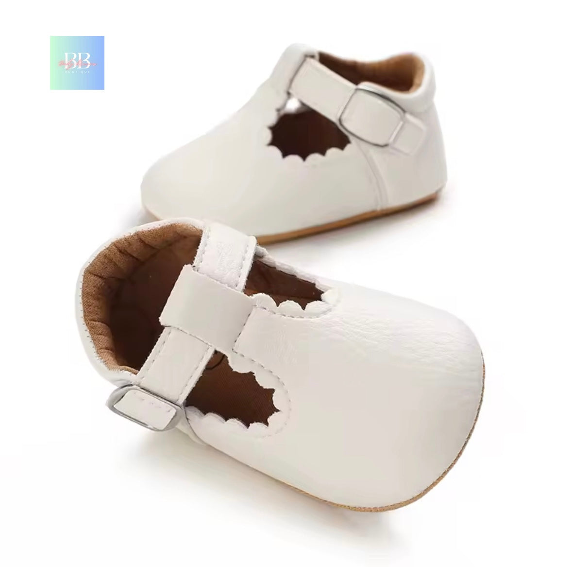 Soft Leather Baby Shoes with Buckle Strap. 7 colours, 0-18M