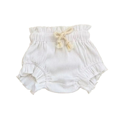 Baby Toddler Girls Ribbed Romper Vest & Matching Shorts Set. 3 Colours 0M-12M
