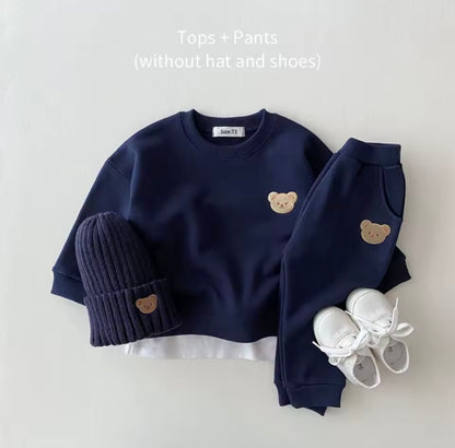Kids Unisex Casual Sweatshirt & Pants Set. 5 Colours 6M-4Y