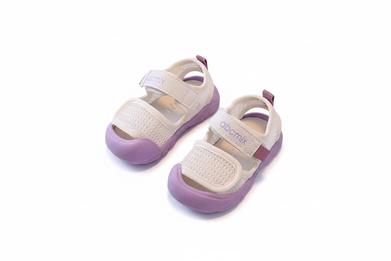 Kids Soft Mesh Velcro Strap Rubber Sole Sandals. 3 Colours EU15-EU25