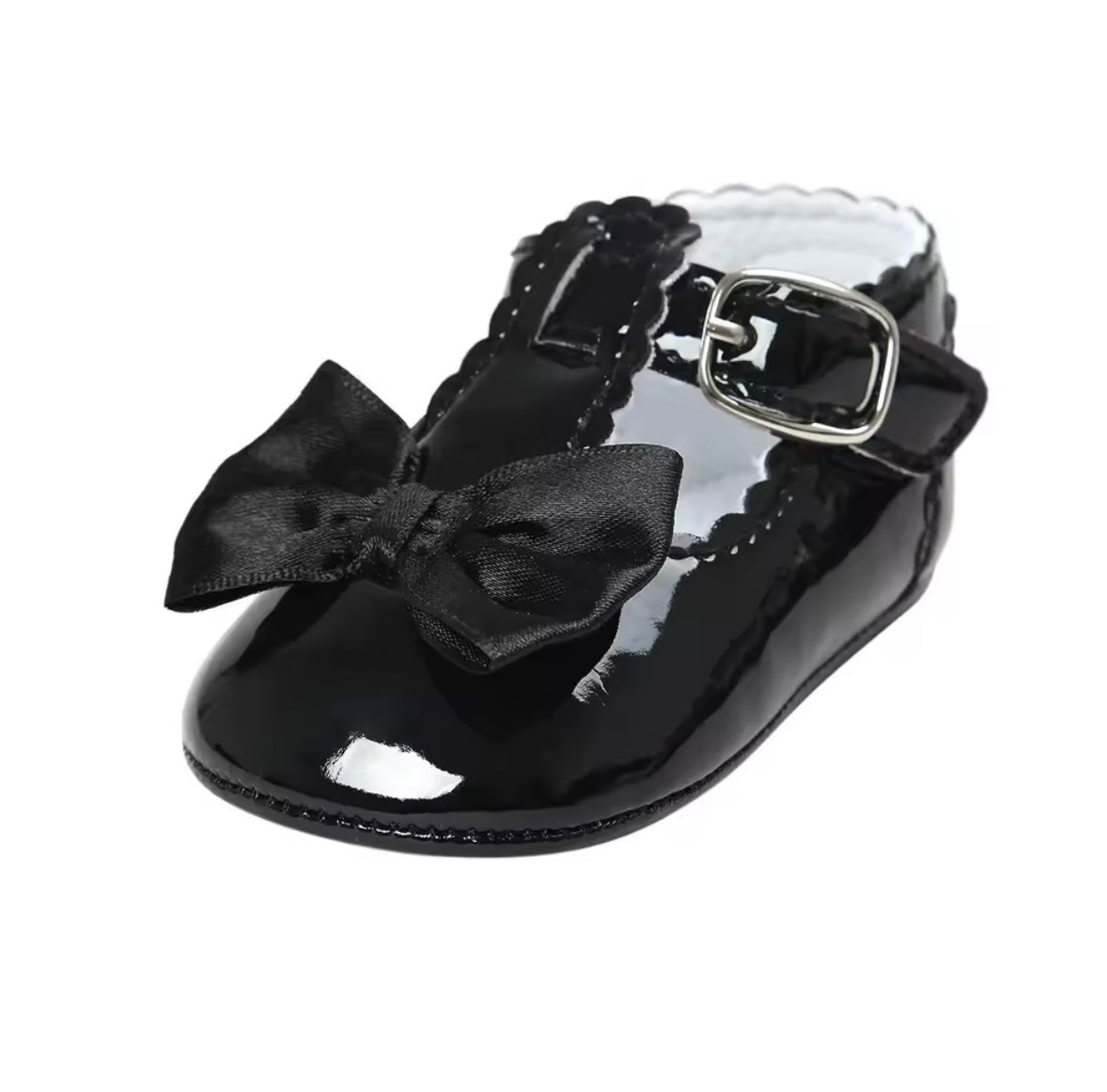 Baby Toddler Girls Patent Bowknot Buckle Strap Shoes. 5 Colours 0M-18M