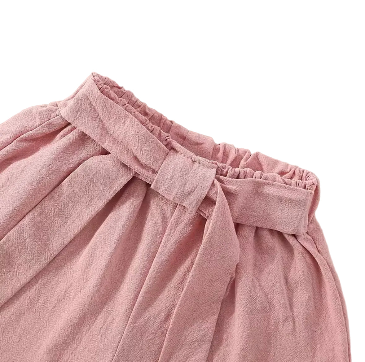 Baby Toddler Girls Sleeveless Cotton Shirt & Linen Shorts Set. 2 Colours 9M-3Y