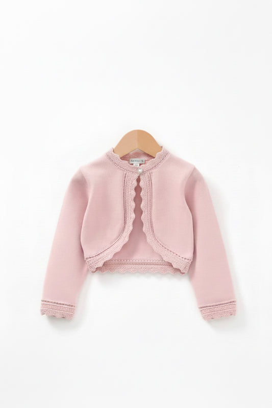 Kids Girls Lightweight Long Sleeve Shawl Cardigan. 4 Colours 1-24M