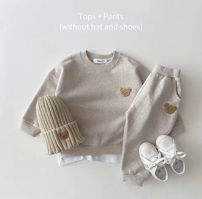 Kids Unisex Casual Sweatshirt & Pants Set. 5 Colours 6M-4Y
