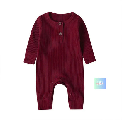 Baby/Toddler Cotton Long Sleeve Romper Playsuit. 7 Colours, 0-18M