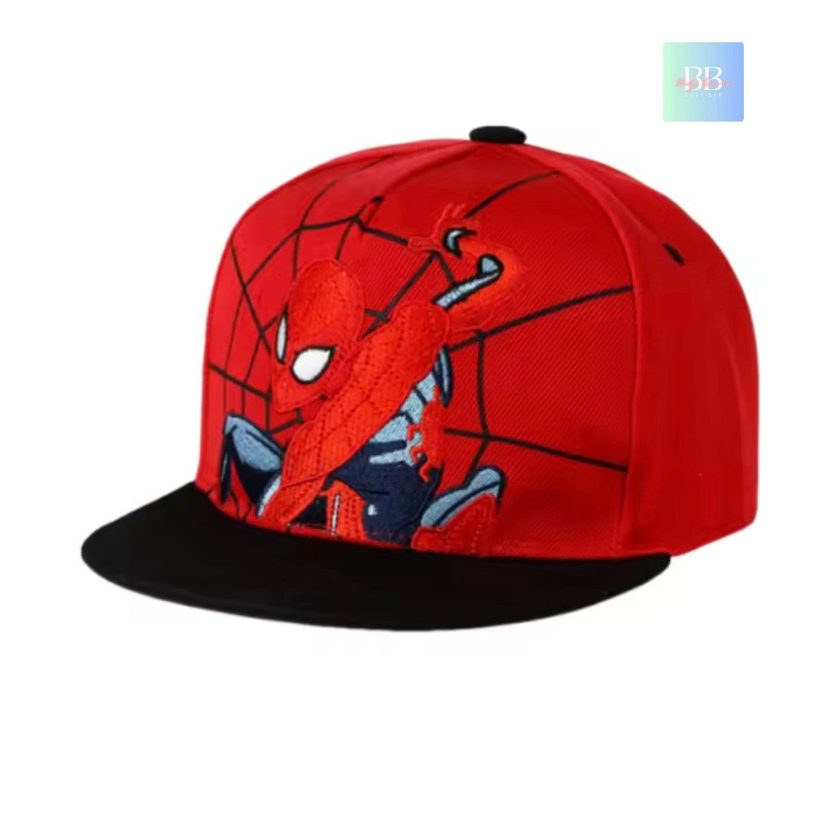 Red Spider-Man cap on a white background