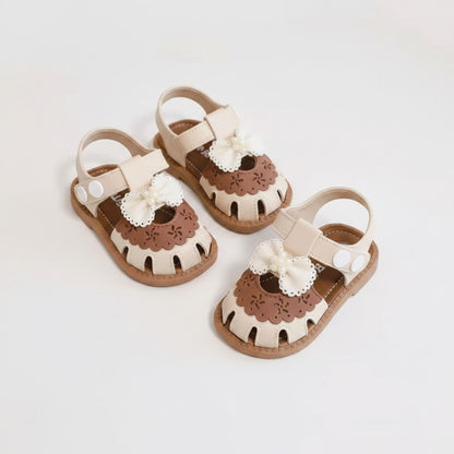 Baby Toddler Anti-Slip Bow Strap Sandals. 2 Colours EU16-25