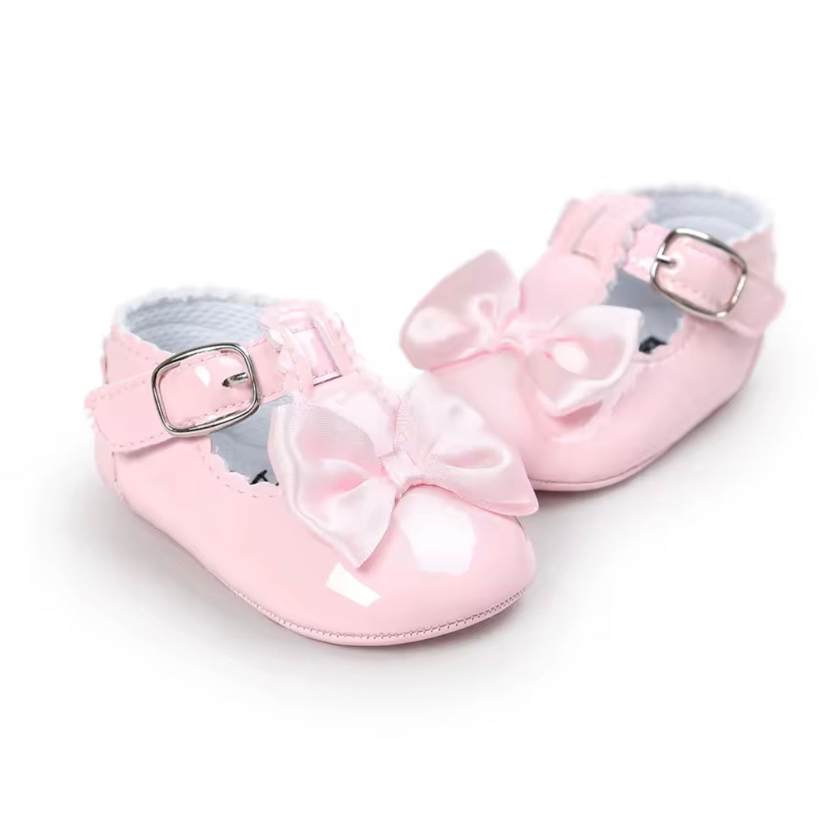 Baby Toddler Girls Patent Bowknot Buckle Strap Shoes. 5 Colours 0M-18M