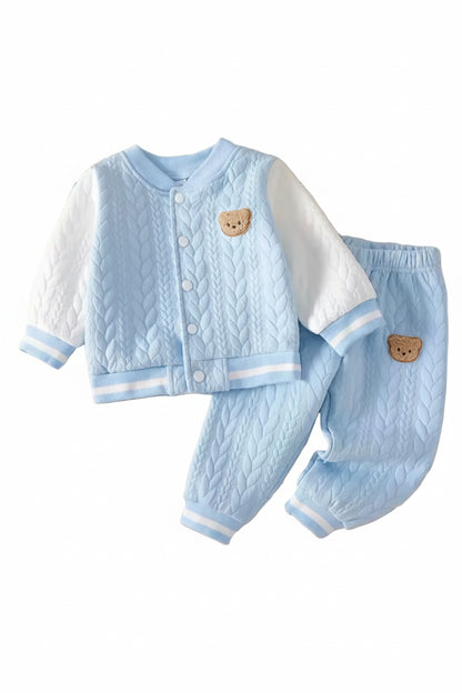 Baby Toddler Boys Lightweight Button Front Jacket & Trousers Set. 6M-3Y