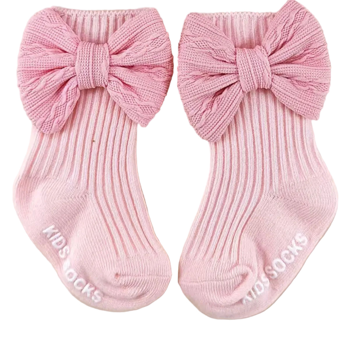 Baby Toddler Girls Bowknot Headscarf Hat & Matching Bowknot Socks. 5 Colours Fits 0-6M
