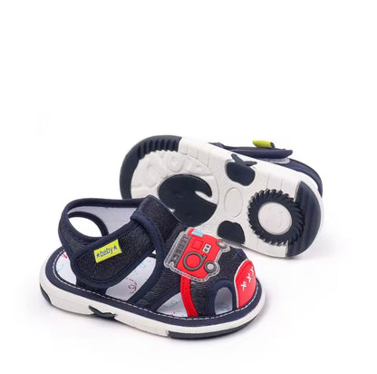 Baby Toddler Boys Fire Truck Velcro Strap Sandals. 3 Colours EU19-24