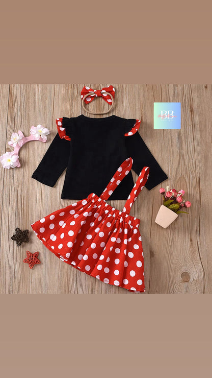 Magical Moments: Minnie-Inspired Special Occasion Outfit Set for Girls Aged 1–5
