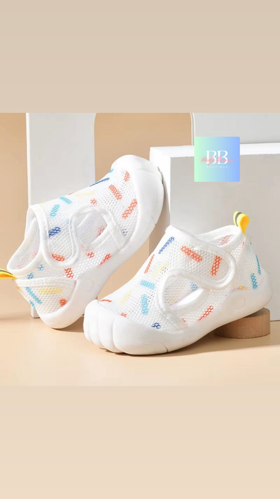 Baby/Toddler Mesh Shoes with Rubber Sole & Cute Designs. 1-3 years, 9 variants.