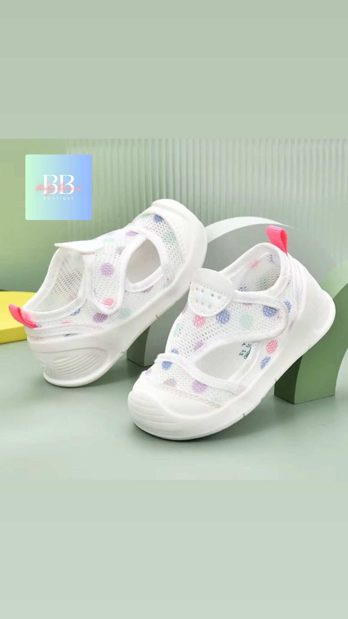 Baby/Toddler Mesh Shoes with Rubber Sole & Cute Designs. 1-3 years, 9 variants.