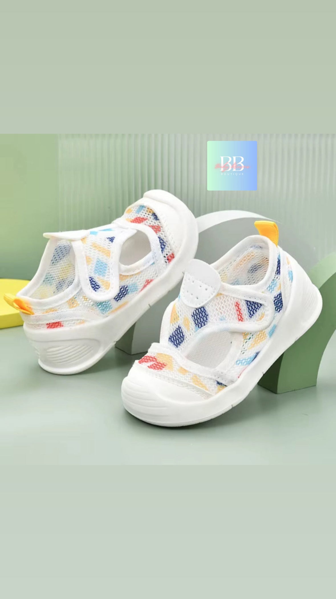 Baby/Toddler Mesh Shoes with Rubber Sole & Cute Designs. 1-3 years, 9 variants.