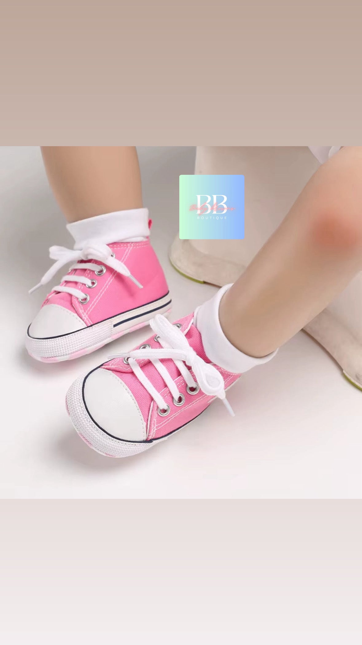 Baby/Toddler Classic Baseball Boots with Laces. 12 colours, 0-18M