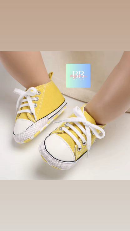 Baby/Toddler Classic Baseball Boots with Laces. 12 colours, 0-18M