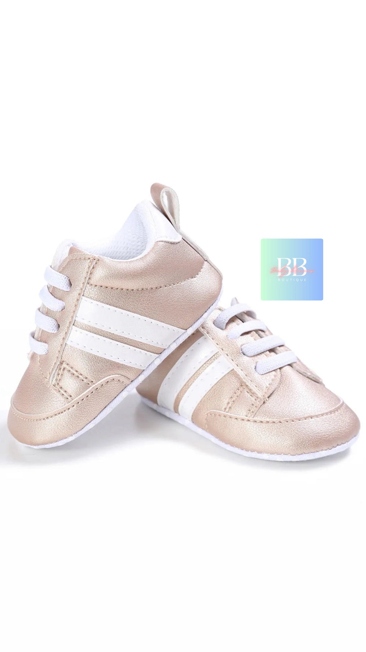Baby/Toddler Leather Sport Sneakers with Laces. 7 colours, 0-18 months.