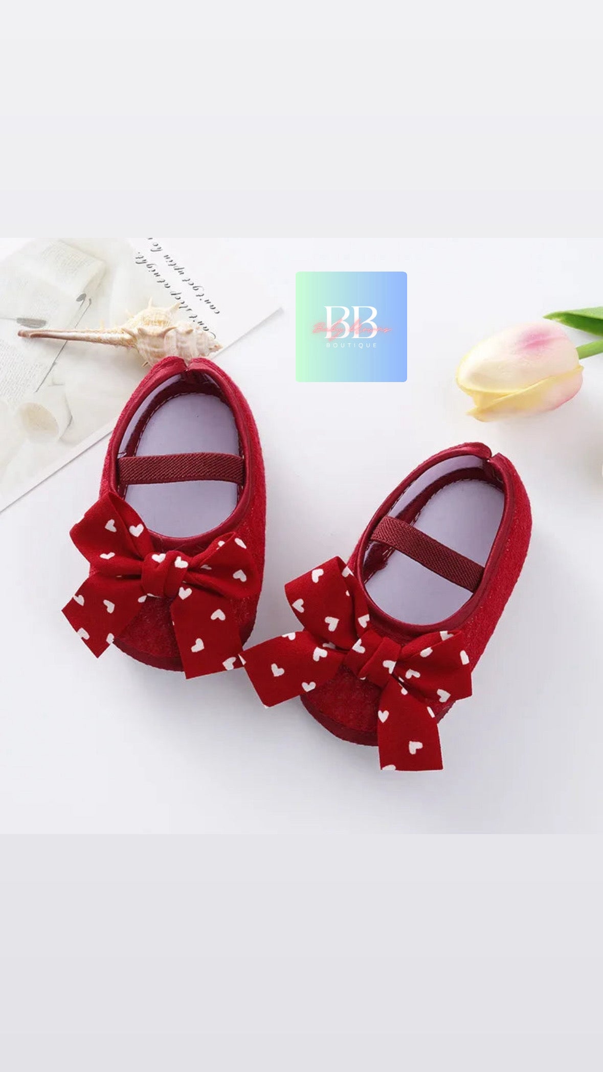 Baby/Toddler First Walkers Slip on Shoes with adorable bows. 8 styles & colours!