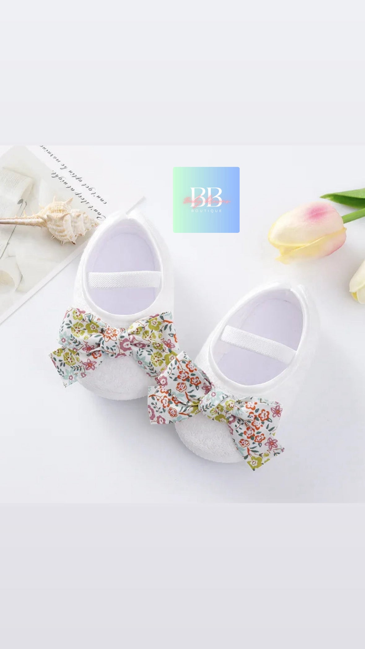 Baby/Toddler First Walkers Slip on Shoes with adorable bows. 8 styles & colours!