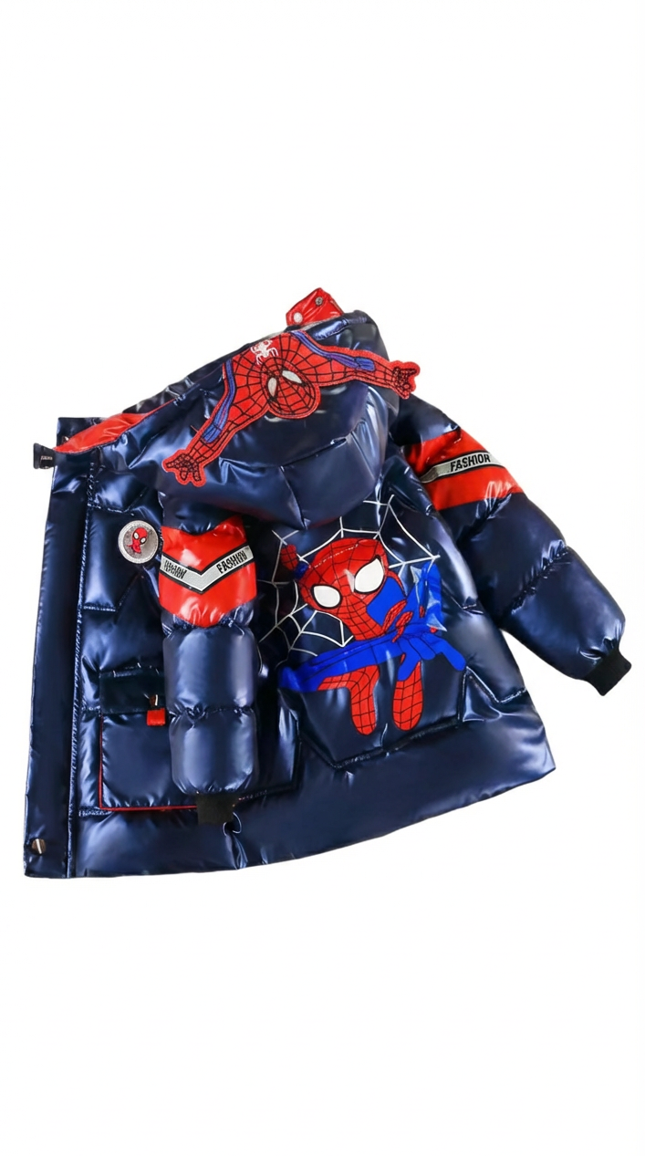 Kids Spider-Man Jacket with Hood. 3 colours, 3-7Y