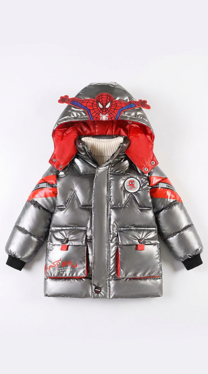 Kids Spider-Man Jacket with Hood. 3 colours, 3-7Y