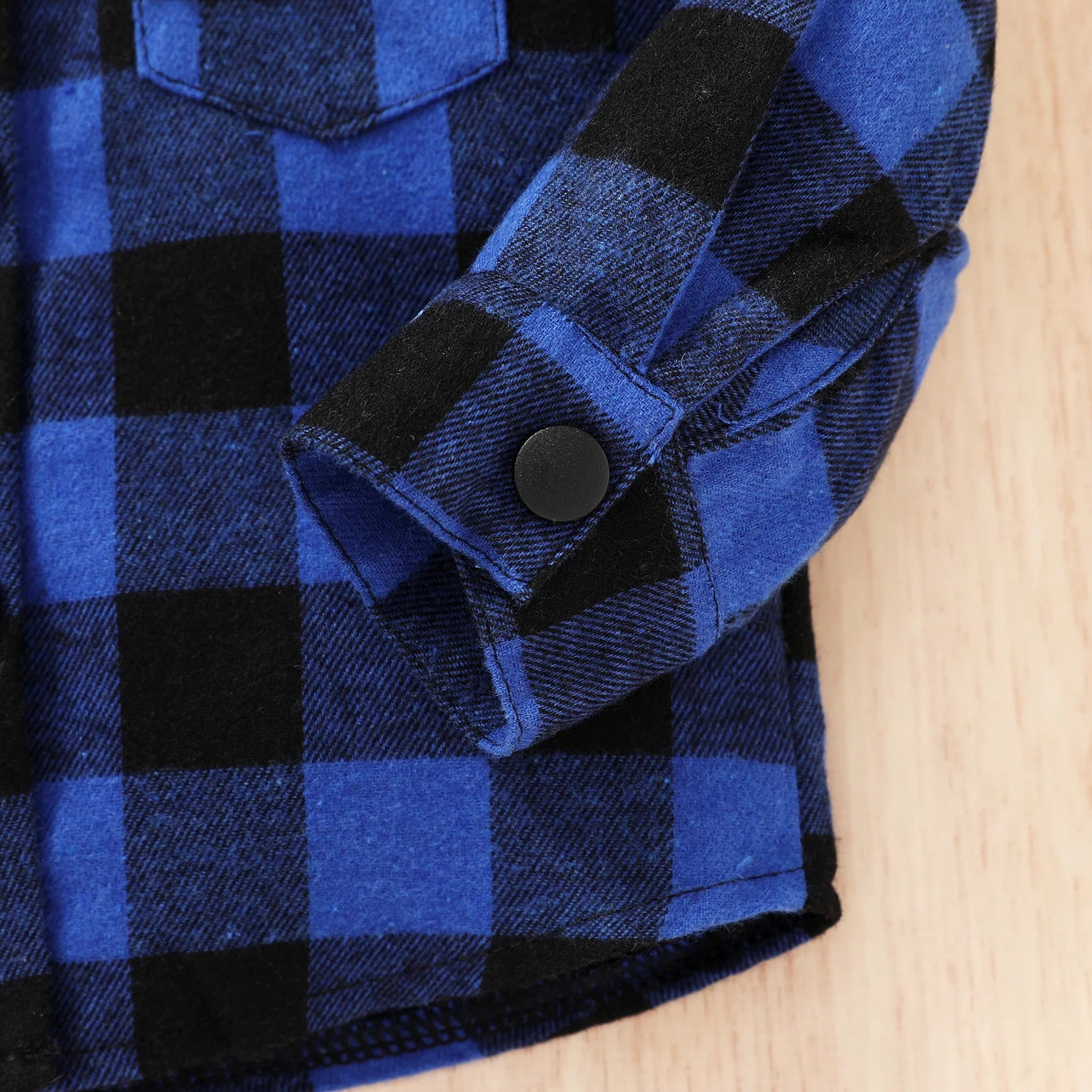 Toddler Boy Flannel Shirt Baby Long Sleeve Hooded Plaid Button Shirt for 18-24 Months
