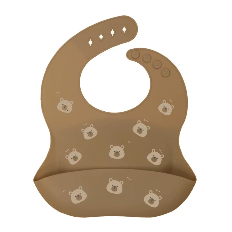 Silicone Bibs for Newborn Baby Feeding Tableware Waterproof Baby Bibs for Toddler Feedings Bibs Burp Cloths Bandana Baby Stuff