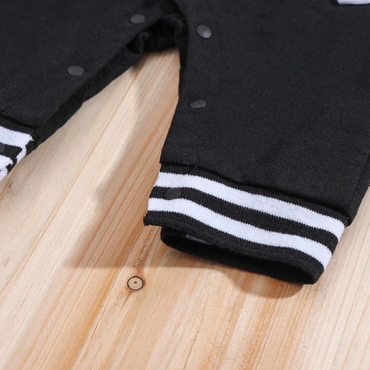 Baby Boys Girls Romper Hooded Baseball Long Sleeve Infant Onesie Beach Outfits Newborn Sweatshirt Clothes Jumpsuit 0-18M