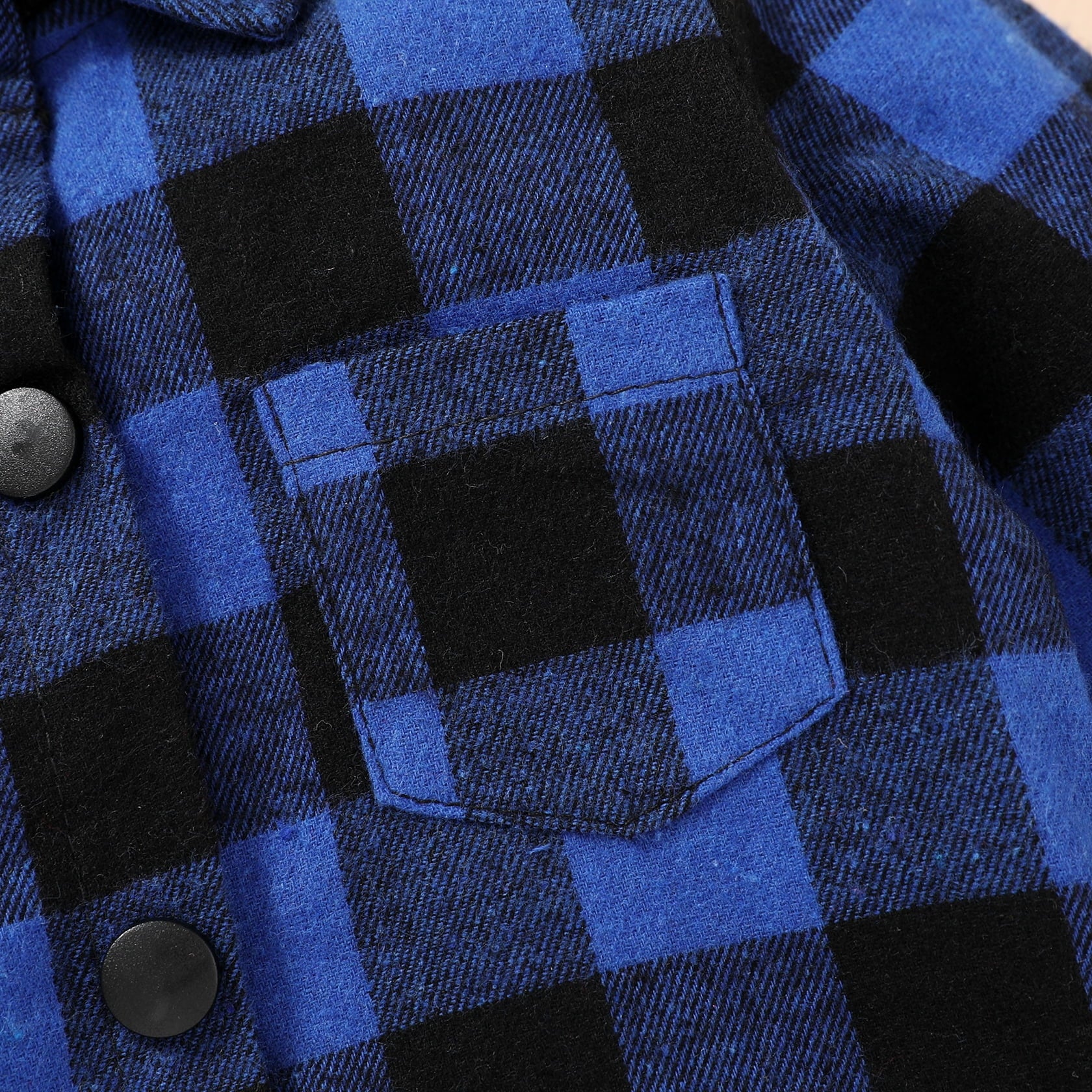 Toddler Boy Flannel Shirt Baby Long Sleeve Hooded Plaid Button Shirt for 18-24 Months