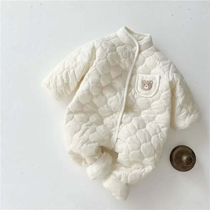 Jumpsuit Korean Baby Autumn Clothes Winter Baby Romper Boy One Piece Clothes Cotton-Padded Girl'S Climbing Clothes