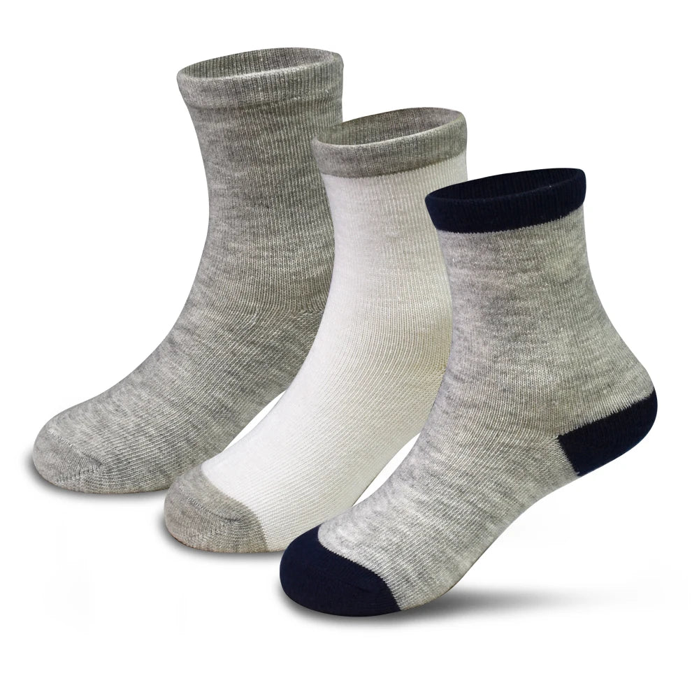 24 Pairs （Boy Toddler Baby Crew Socks （1-14Years Old） Soft Breathable Socks for Toddlers Kids Boys Girls