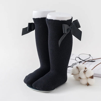 Baby Socks Bowknot Spring Summer Newborn Baby Girl Knee Socks Kids Breathable Cotton Knee High Socks for Toddler Sokken