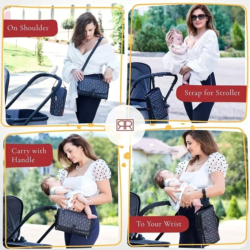 Baby Outdoor Foldable Changing Pad, Baby Travel Portable Diaper Pad, Newborn Mother and Baby Bag, Baby Diaper Changing Pad