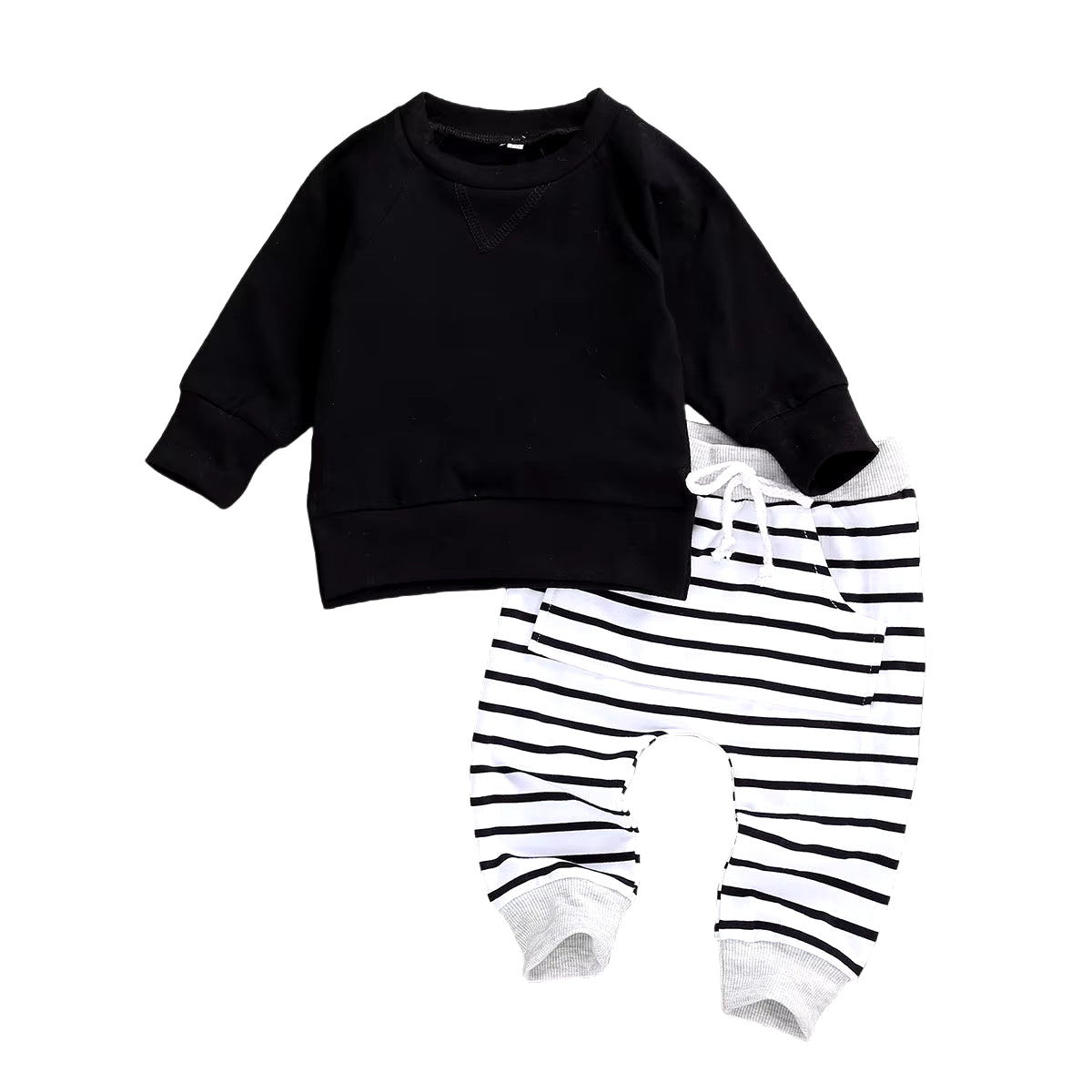 Infant Kids Baby Boys 2Pcs Set Clothes Long Sleeve Hoodie Tops Pocket Pants Solid Spring Autumn Outfits