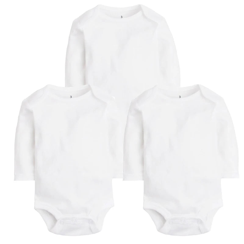 3 Pcs/Lot Baby Bodysuits Spring Summer Baby Girl Clothes Newborn Baby Clothing Set 100% Cotton Infant Boy Girl Pajamas Clothes