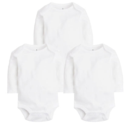 3 Pcs/Lot Baby Bodysuits Spring Summer Baby Girl Clothes Newborn Baby Clothing Set 100% Cotton Infant Boy Girl Pajamas Clothes