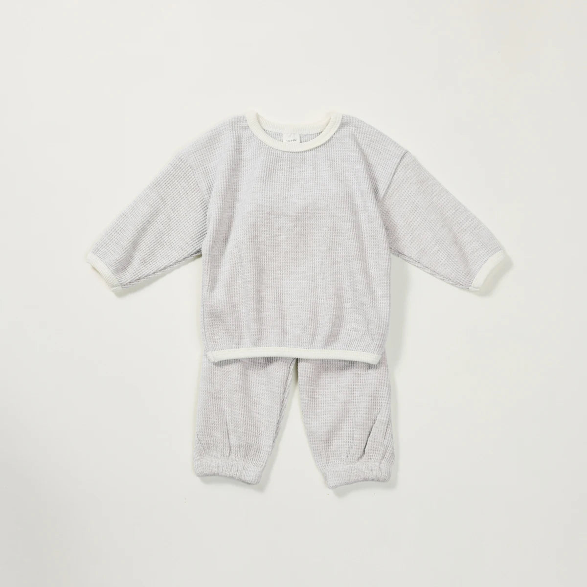 Korean Style Children Clothes Suit Waffle Pullover+Pants Baby Boys Girls Clothing Set Spring Autumn Kids Clothes Suit