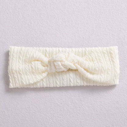 1Pcs Waffle Cable Knit Knot Baby Headbands Newborn Baby Nylon Elastic Hairbands Ribbed Headband Baby Hair Accessories