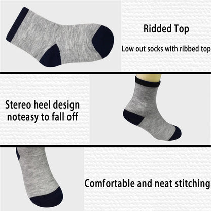 24 Pairs （Boy Toddler Baby Crew Socks （1-14Years Old） Soft Breathable Socks for Toddlers Kids Boys Girls