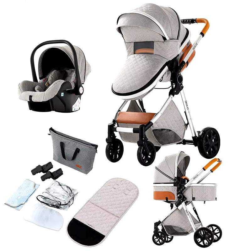 Toddler Stroller 3 in 1 Stroller Pram Strollers Baby Carseat Stroller Newborn Stroller Best Stroller High Landscape Mother Kids